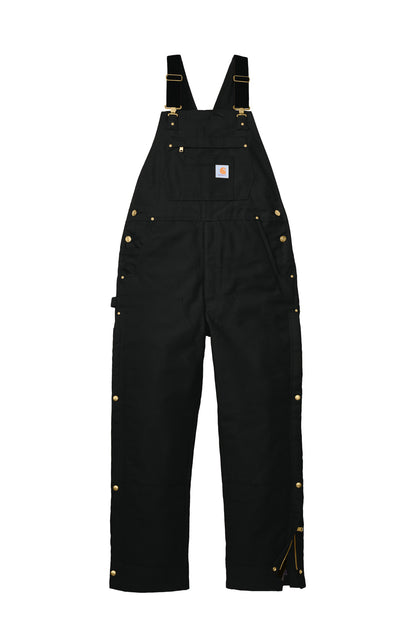 Carhartt Short Firm Duck Insulated Bib Overalls CTS106672 Black