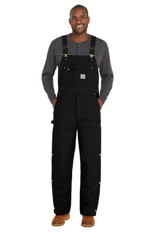 Carhartt Short Firm Duck Insulated Bib Overalls image 1