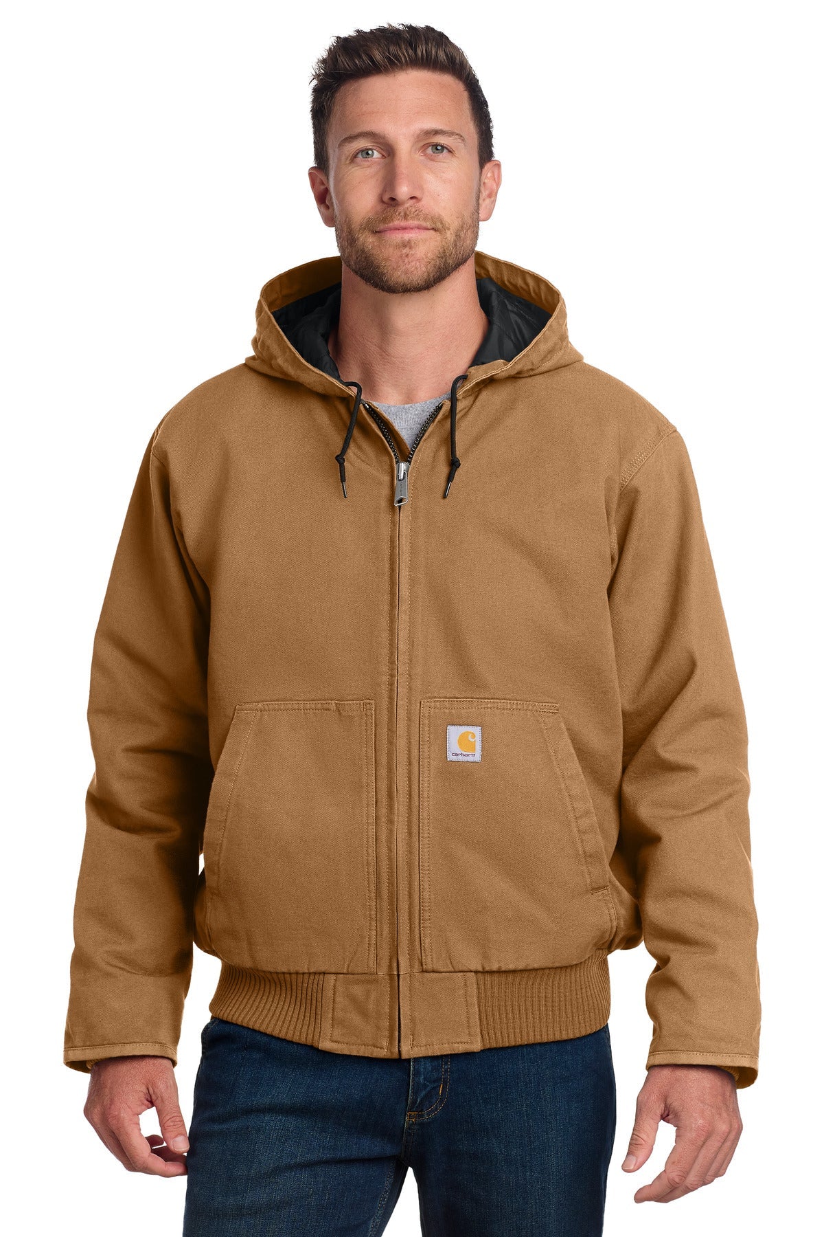 Carhartt Tall Washed Duck Active Jac. CTT104050 Black Tall image 1