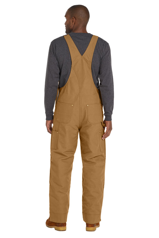 Carhartt Tall Firm Duck Insulated Bib Overalls CTT106672 Carhartt Brown Tall