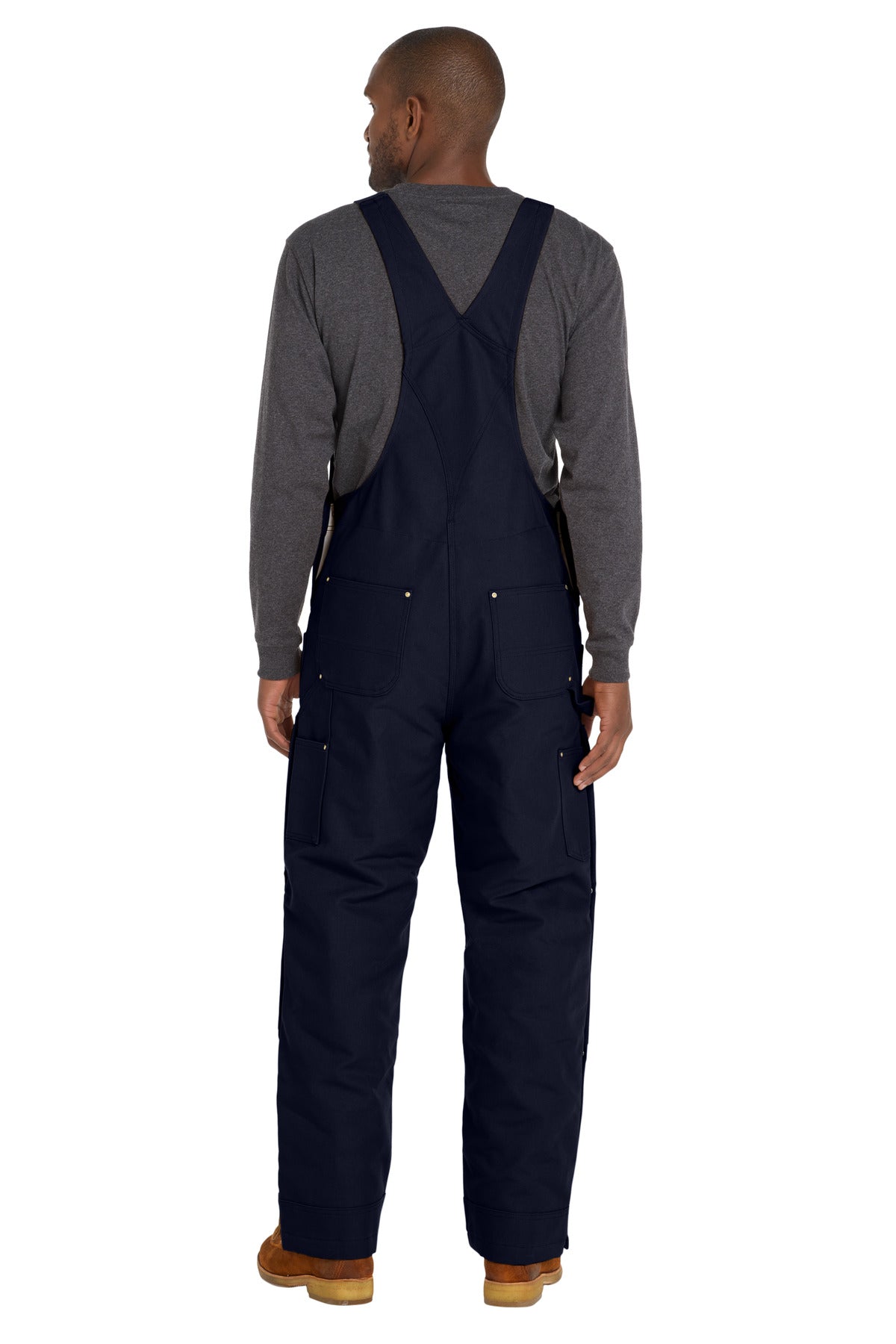 Carhartt Tall Firm Duck Insulated Bib Overalls CTT106672 Dark Navy