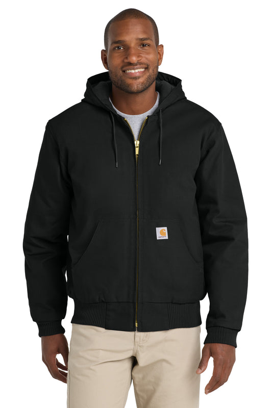 Carhartt  Tall Quilted-Flannel-Lined Duck Active Jac. CTT106677 Black Tall