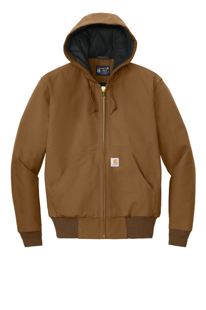 Carhartt  Tall Quilted-Flannel-Lined Duck Active Jac. CTT106677 Black Tall image 3