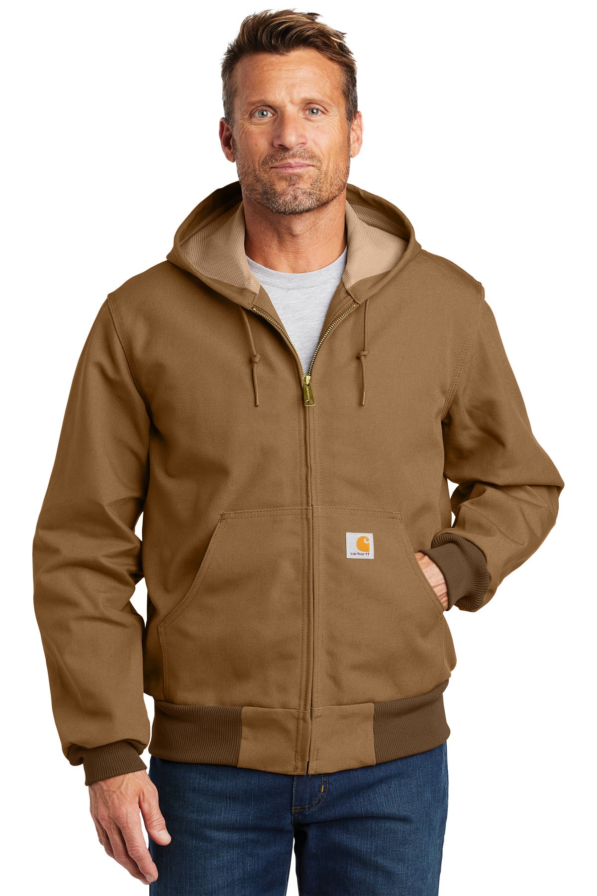 Carhartt  Tall Thermal-Lined Duck Active Jac. CTT106678 Carhartt Brown Tall