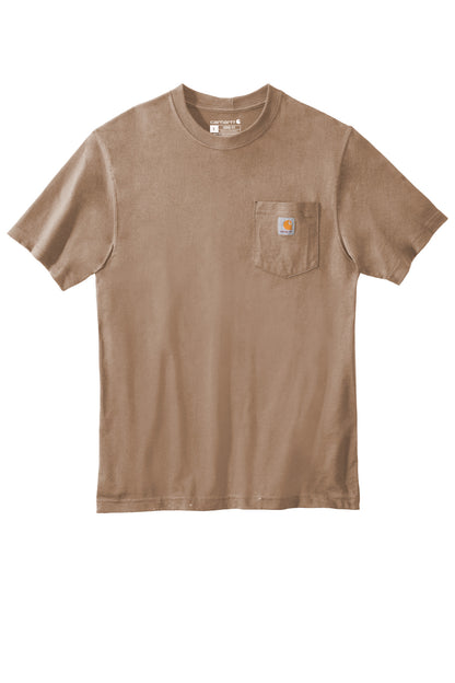 Carhartt  Tall Workwear Pocket Short Sleeve T-Shirt. CTTK87 Desert Tall