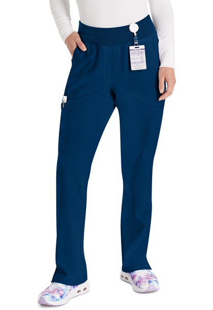 EDS Essentials DK005 Natural Rise Tapered Leg Pull-On Pants Navy