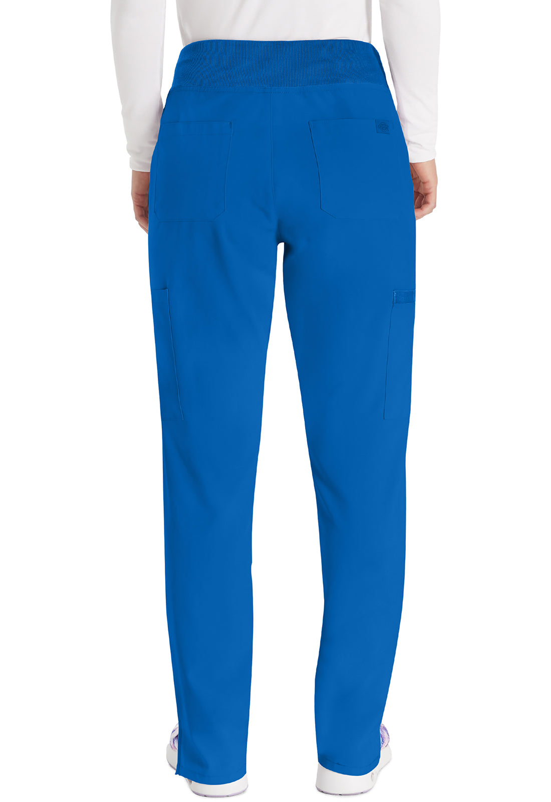 EDS Essentials DK005 Women's Natural Rise Tapered Leg Pull-On Scrub Pants Royal