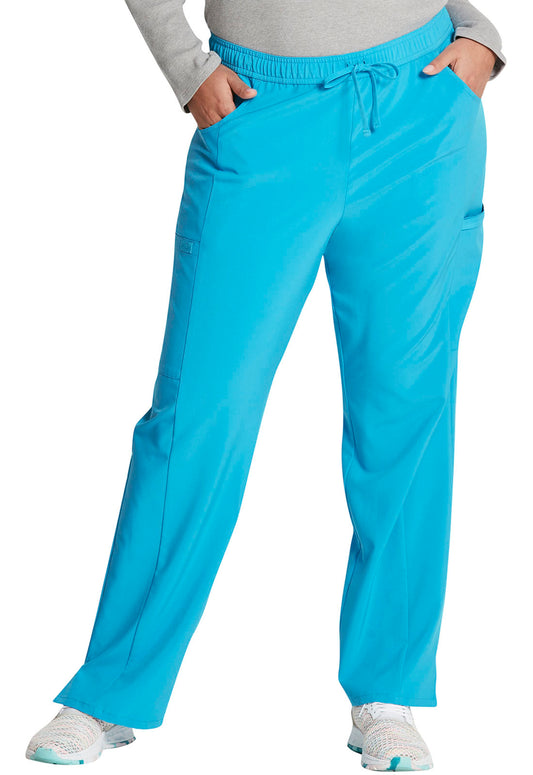 EDS Essentials DK010 Mid Rise Straight Leg Drawstring Pants Blue Hawaii Model Image Front | Dickies