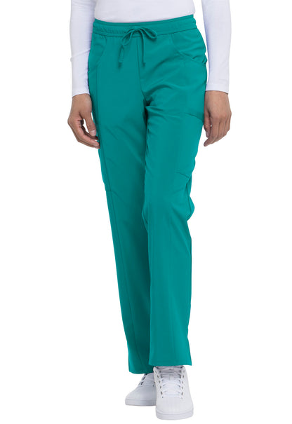 EDS Essentials DK010 Mid Rise Straight Leg Drawstring Pants Teal Blue