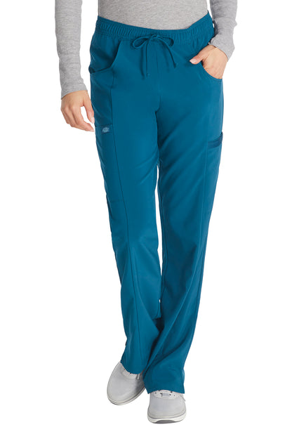 EDS Essentials DK010 Mid Rise Straight Leg Drawstring Pants Caribbean Blue Model Image Front | Dickies