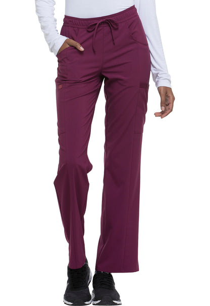 EDS Essentials DK010 Mid Rise Straight Leg Drawstring Pants Wine Model Image Front | Dickies