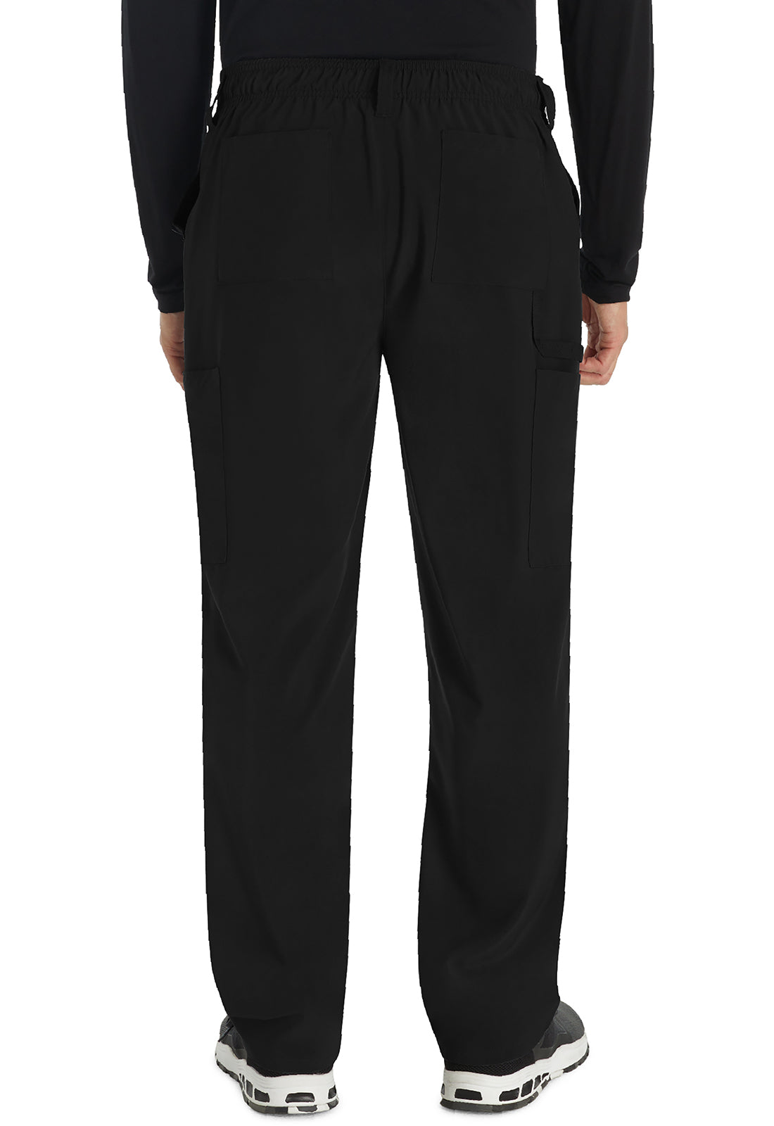 EDS Essentials DK015 Men's Natural Rise Drawstring Pants Black Model Image Back | Dickies