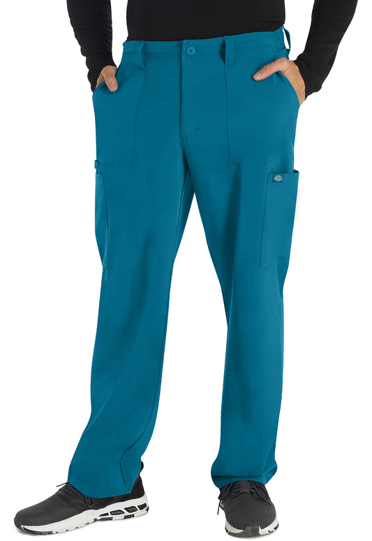 EDS Essentials DK015 Men's Natural Rise Drawstring Pants Caribbean Blue Model Image Front | Dickies