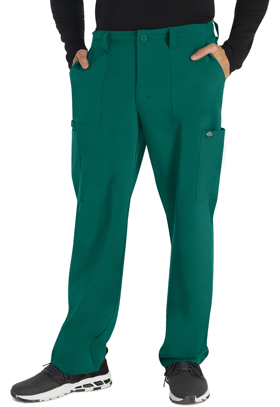 EDS Essentials DK015 Men's Natural Rise Drawstring Pants Hunter Green Model Image Front | Dickies