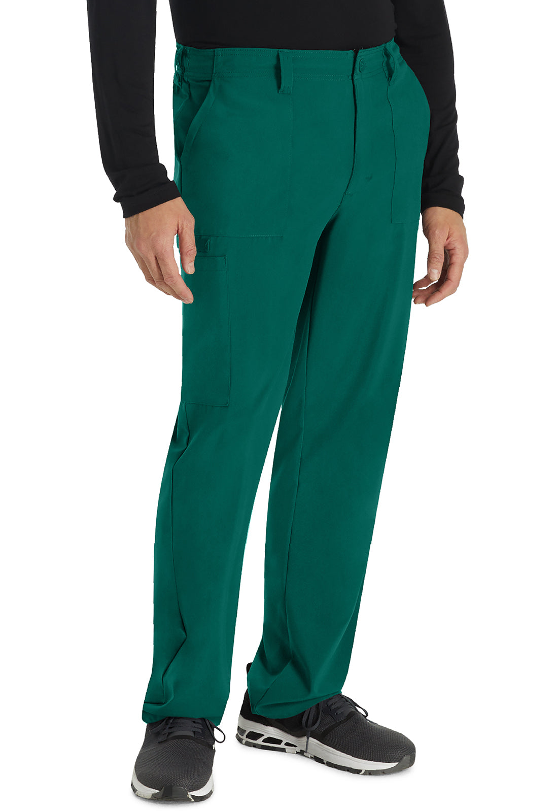 EDS Essentials DK015 Men's Natural Rise Drawstring Pants Hunter Green Model Image Left Side | Dickies