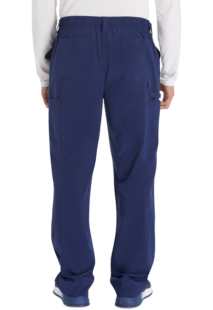 EDS Essentials DK015 Men's Natural Rise Drawstring Pants Navy Model Image Back | Dickies