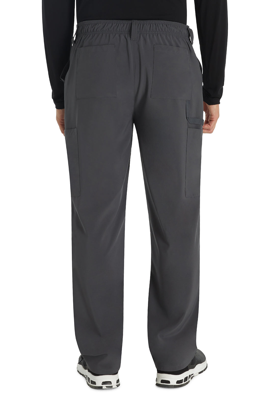 EDS Essentials DK015 Men's Natural Rise Drawstring Pants Pewter Model Image Back | Dickies