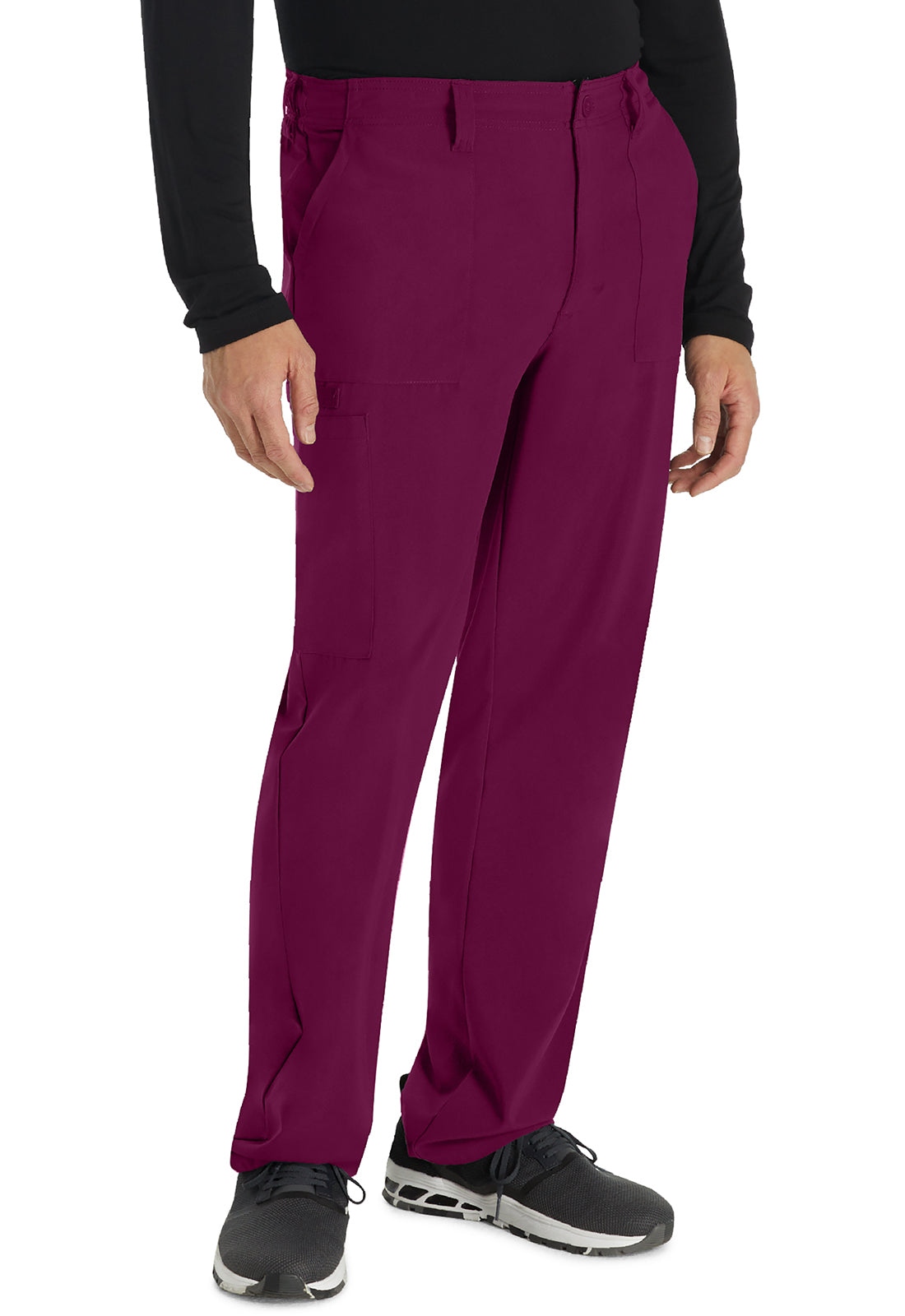 EDS Essentials DK015 Men's Natural Rise Drawstring Pants Wine Model Image Left Side | Dickies