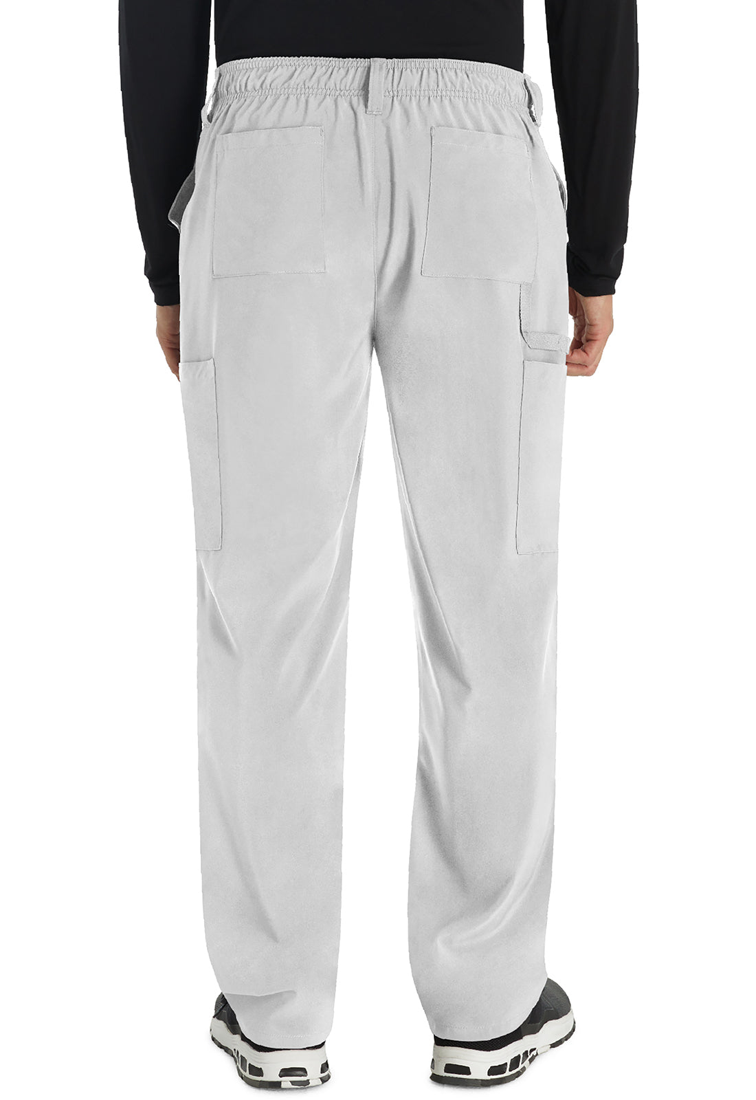 EDS Essentials DK015 Men's Natural Rise Drawstring Pants White Model Image Back | Dickies