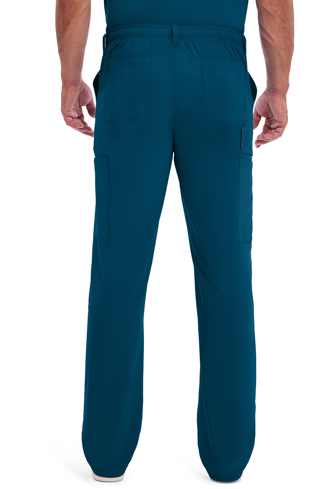 EDS Essentials DK015 Men's Natural Rise Drawstring Scrub Pants Caribbean Blue