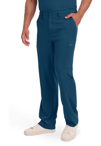 EDS Essentials DK015 Men's Natural Rise Drawstring Scrub Pants Caribbean Blue