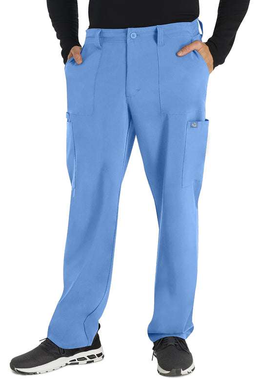 EDS Essentials DK015 Men's Natural Rise Drawstring Scrub Pants Ciel