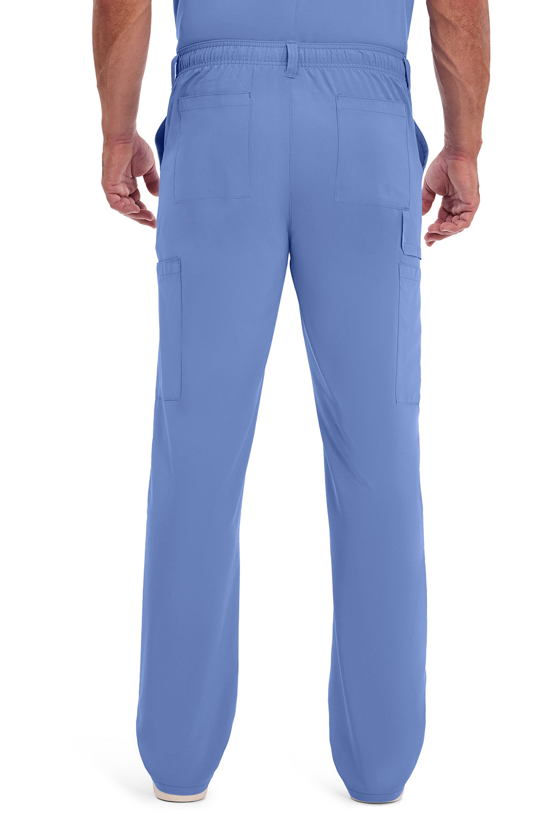 EDS Essentials DK015 Men's Natural Rise Drawstring Scrub Pants Ciel