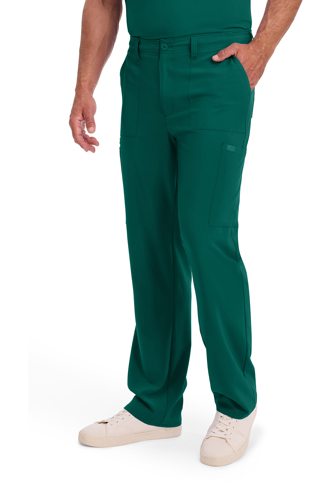 EDS Essentials DK015 Men's Natural Rise Drawstring Scrub Pants Hunter Green