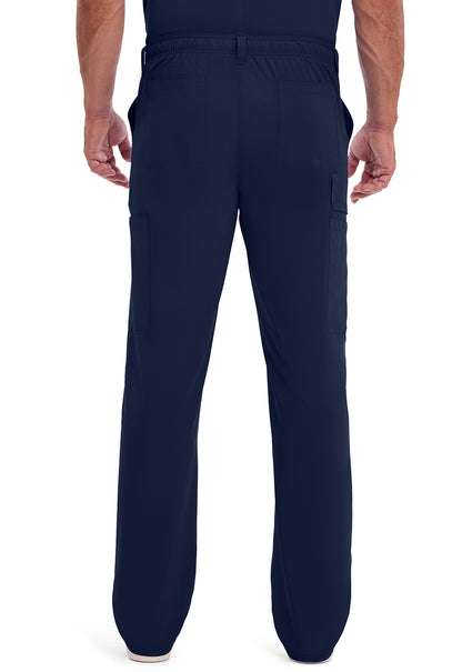 EDS Essentials DK015 Men's Natural Rise Drawstring Scrub Pants Navy