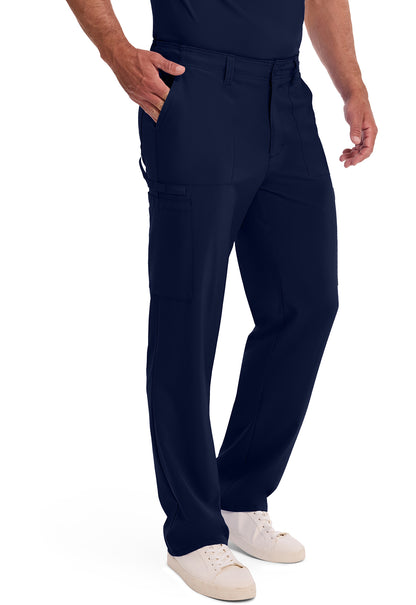EDS Essentials DK015 Men's Natural Rise Drawstring Scrub Pants Navy