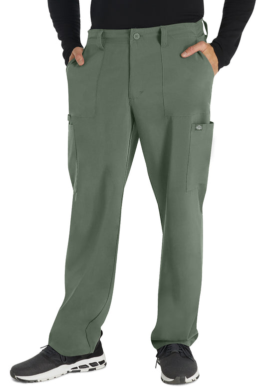 EDS Essentials DK015 Men's Natural Rise Drawstring Pants Olive Model Image Front | Dickies