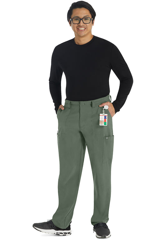 EDS Essentials DK015 Men's Natural Rise Drawstring Scrub Pants Olive