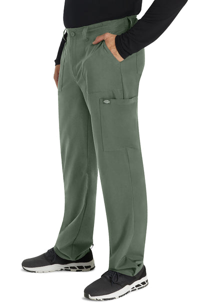 EDS Essentials DK015 Men's Natural Rise Drawstring Pants Olive Model Image Right Side | Dickies