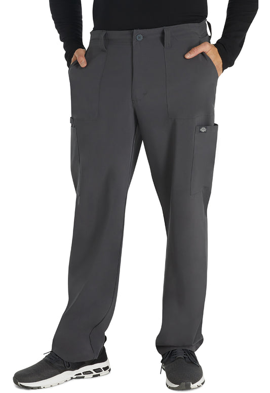 EDS Essentials DK015 Men's Natural Rise Drawstring Scrub Pants Pewter
