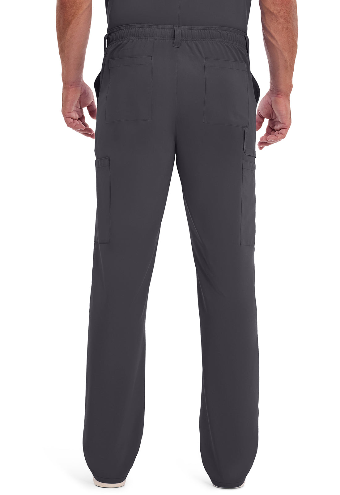 EDS Essentials DK015 Men's Natural Rise Drawstring Scrub Pants Pewter