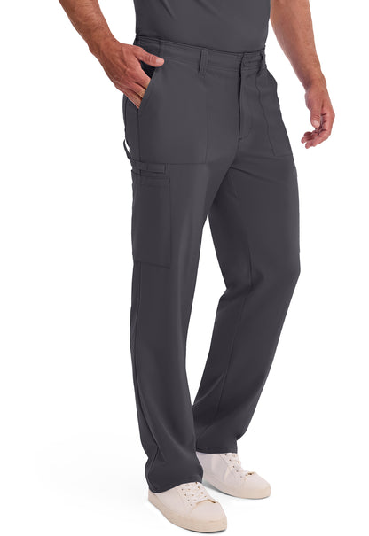 EDS Essentials DK015 Men's Natural Rise Drawstring Scrub Pants Pewter