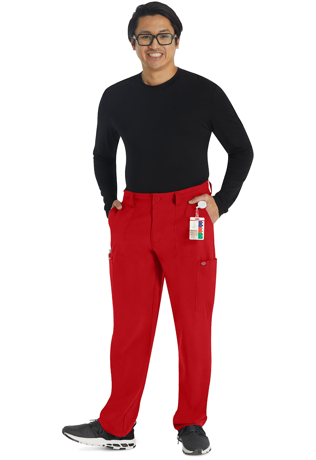 EDS Essentials DK015 Men's Natural Rise Drawstring Pants Red