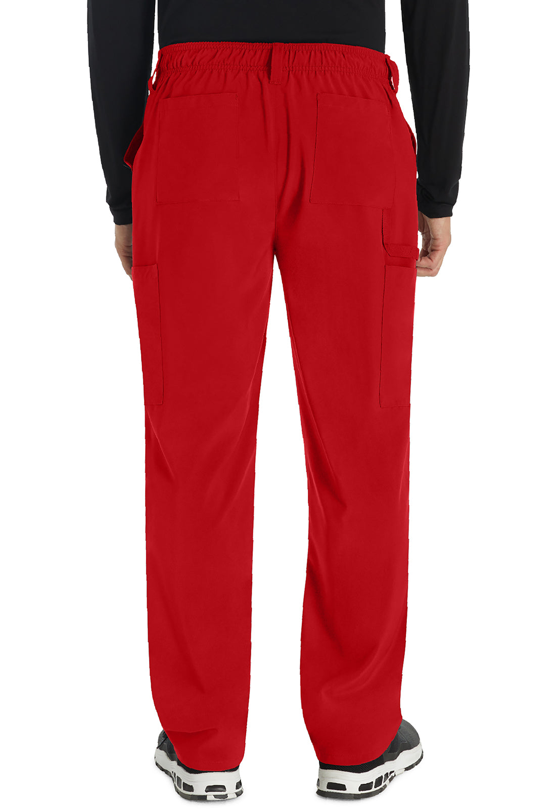 EDS Essentials DK015 Men's Natural Rise Drawstring Pants Red Model Image Back | Dickies