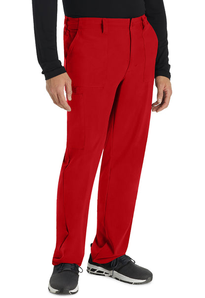 EDS Essentials DK015 Men's Natural Rise Drawstring Pants Red Model Image Left Side | Dickies