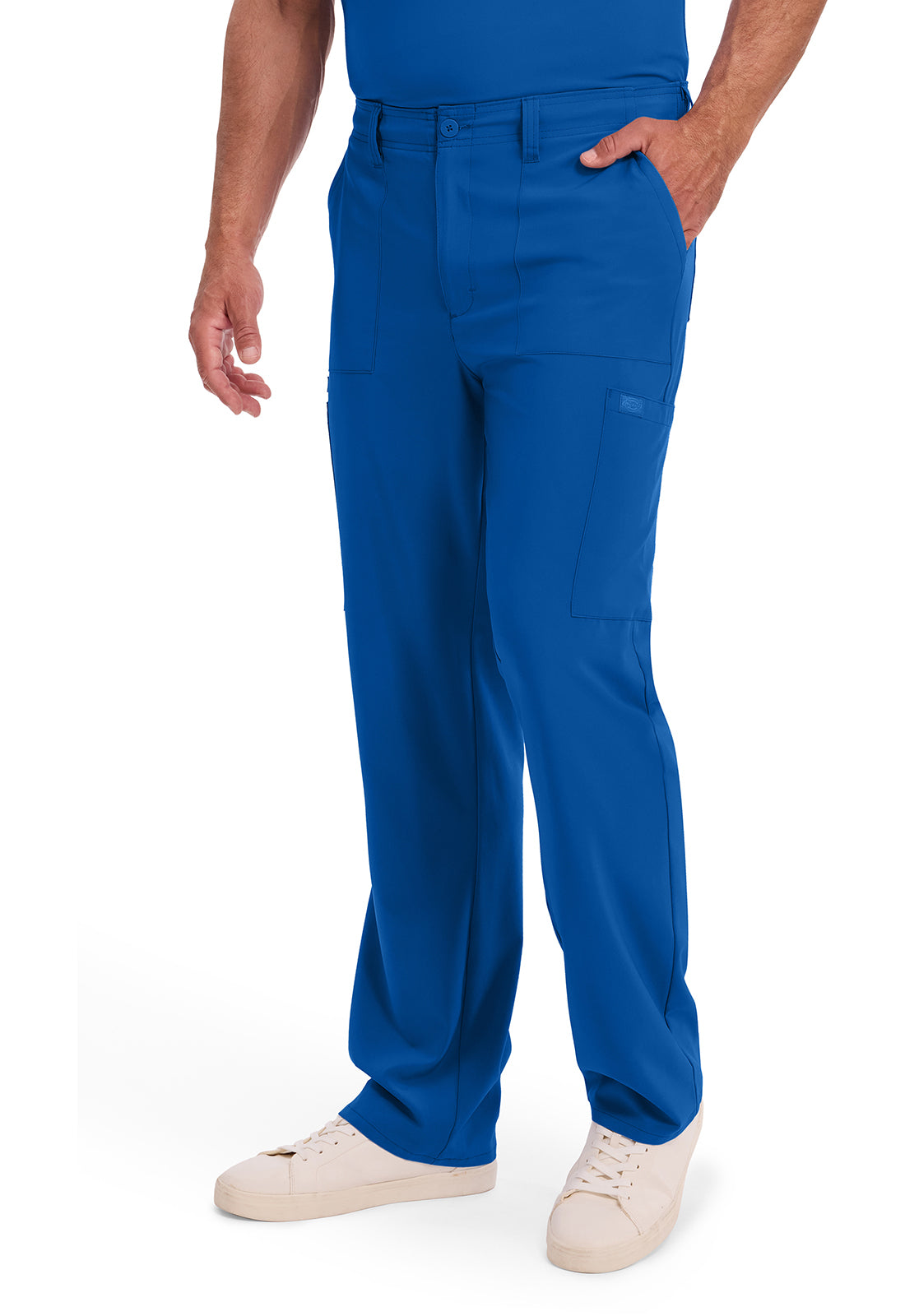 EDS Essentials DK015 Men's Natural Rise Drawstring Scrub Pants Royal