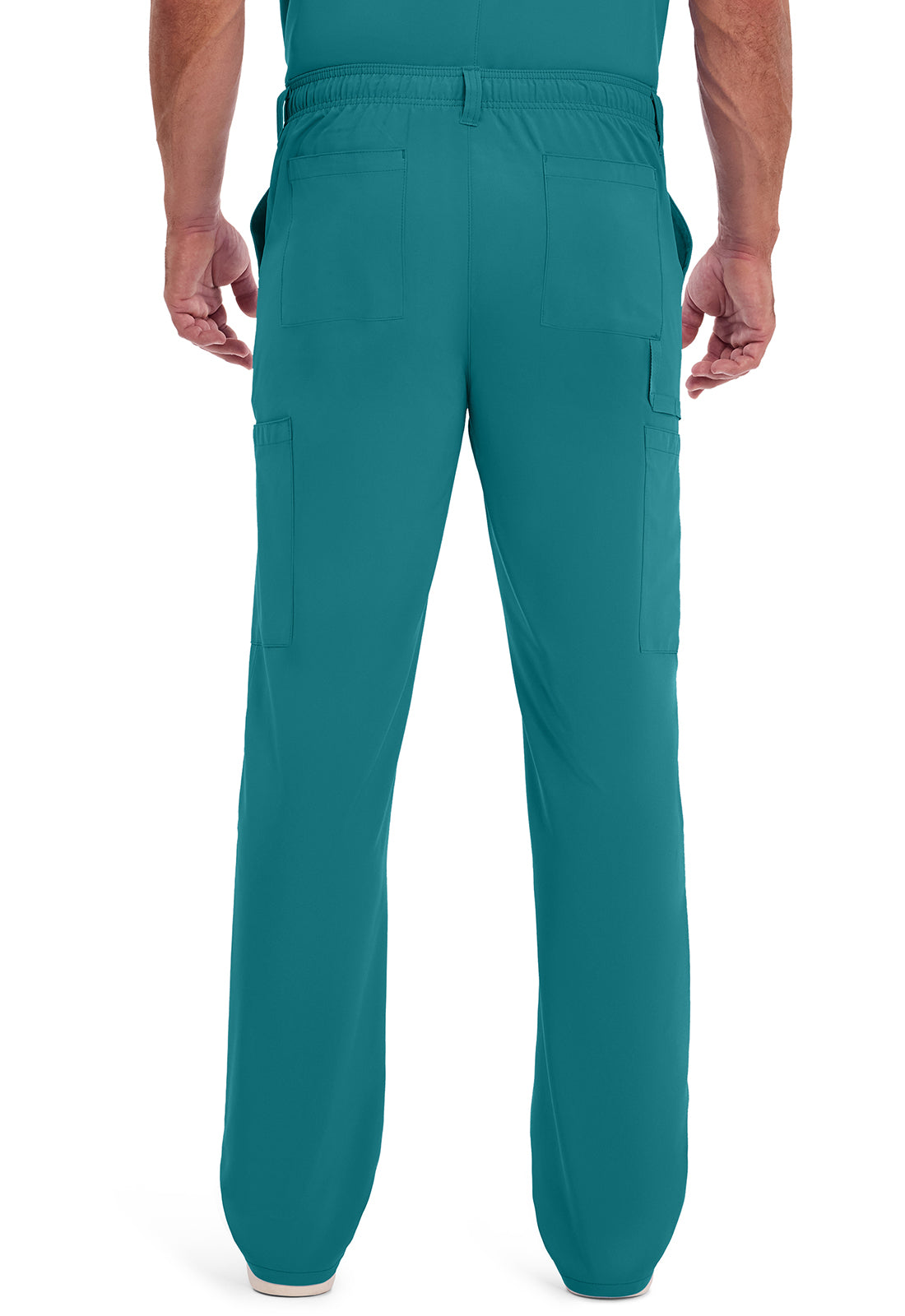 EDS Essentials DK015 Men's Natural Rise Drawstring Scrub Pants Teal Blue