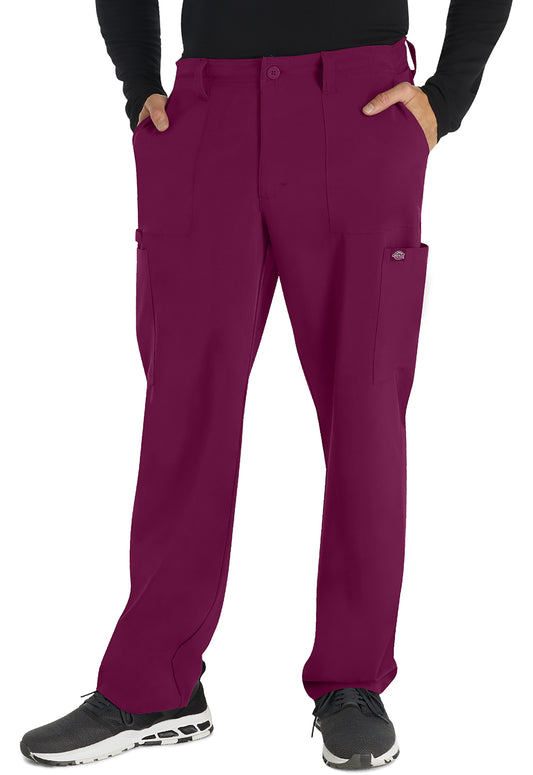 EDS Essentials DK015 Men's Natural Rise Drawstring Scrub Pants Wine