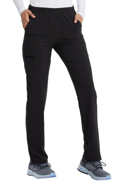 EDS Essentials DK019 Unisex Natural Rise Tapered Leg Pants Black Model Image Left Side | Dickies