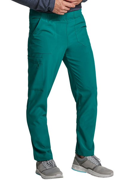 EDS Essentials DK019 Unisex Natural Rise Tapered Leg Pants Hunter Green Model Image Left Side | Dickies