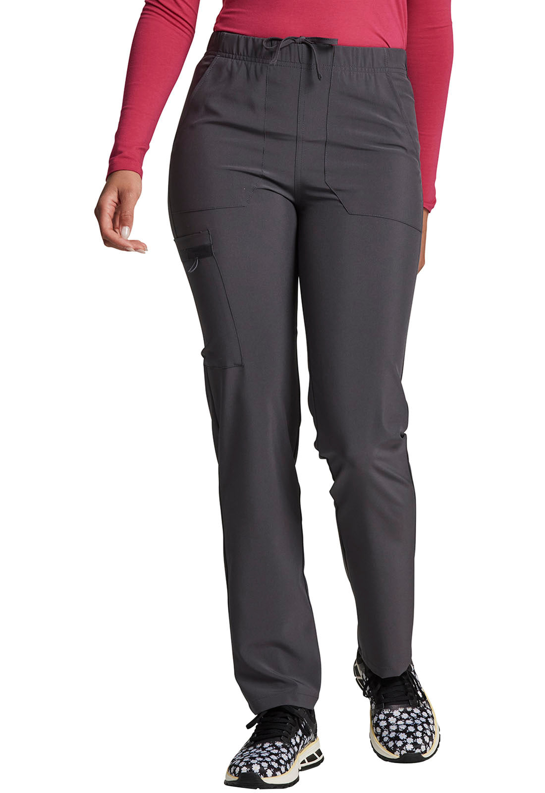 EDS Essentials DK019 Unisex Natural Rise Tapered Leg Pants Pewter Model Image Front | Dickies