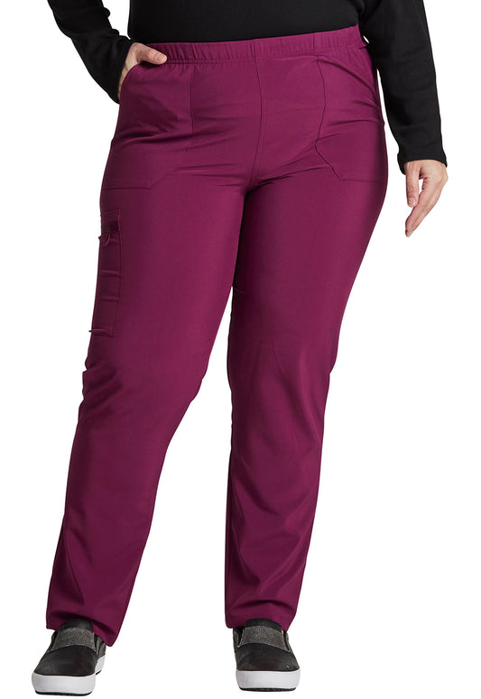 EDS Essentials DK019 Unisex Natural Rise Tapered Leg Pants Wine Model Image Front | Dickies