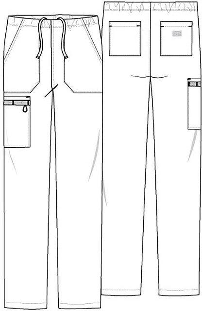 EDS Essentials DK019 Unisex Unisex Natural Rise Tapered Leg Scrub Pants Ciel
