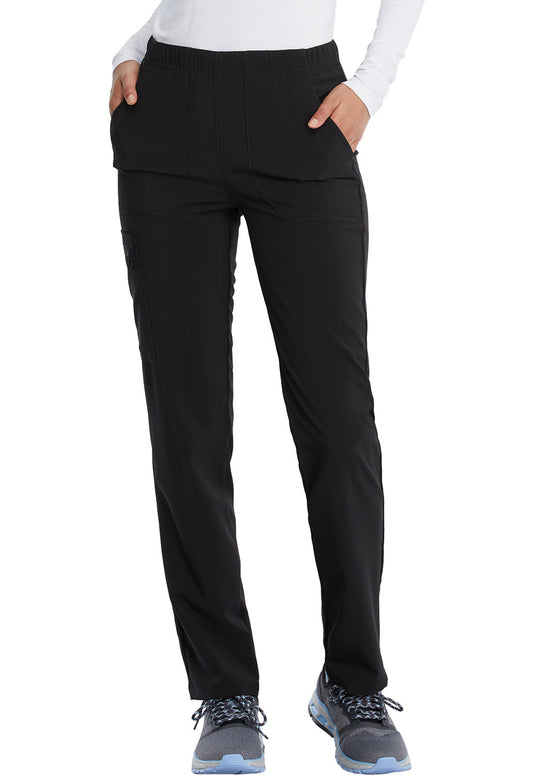 EDS Essentials DK019 Unisex Unisex Natural Rise Tapered Leg Scrub Pants Black