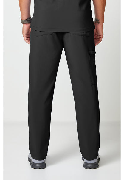 EDS Essentials DK019 Unisex Unisex Natural Rise Tapered Leg Scrub Pants Black