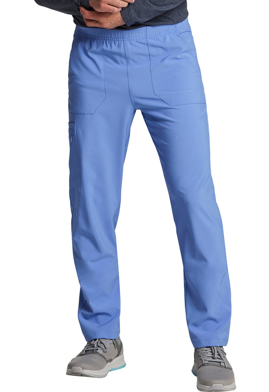 EDS Essentials DK019 Unisex Unisex Natural Rise Tapered Leg Scrub Pants Ciel